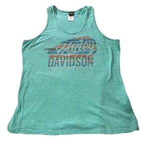 Savannah, Georgia Harley-Davidson Teal Tank‎ Top